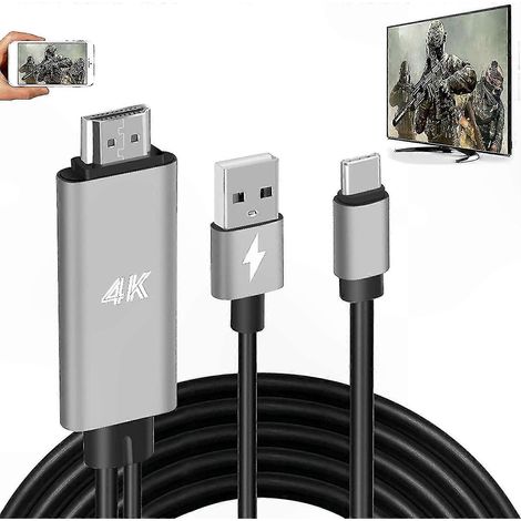 USB-C zu HDMI 4K UHD Adapter, digitales Konvertierungskabel mit MHL-Unterstützung, kompatibel mit Smartphones und Computern, hochauflösende Videoübertragung. (1/5)