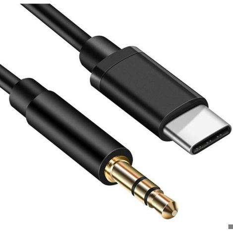 Câble Usb C Vers Jack 3 5 Mm - 1 M - Pour Connexion Audio Aux Voiture Haut Parleur Ecouteur - 1 Piece (1/4)