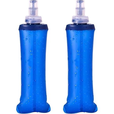 2-pack soft bottles 250ml collapsible TPU running water bottles outdoor hydration bottle (1/5)