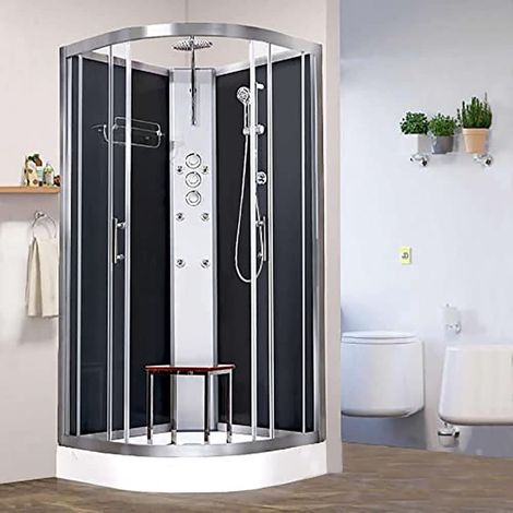 Vidalux Pure 900 Shower Cabin 900 x 900 Black Glass