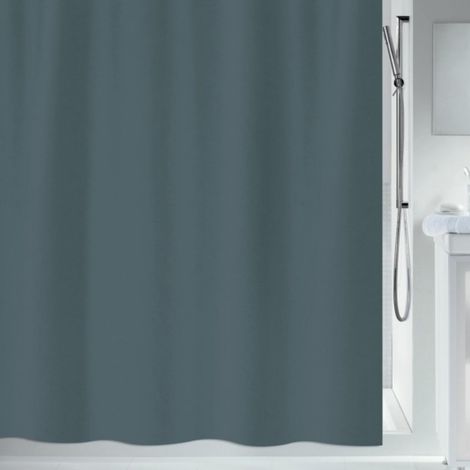 Rideau de douche Polyester PRIMO 120x200cm Gris Anthracite Spirella (1/4)