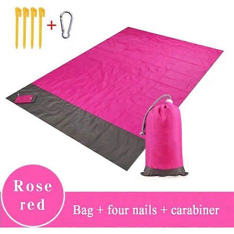 Couverture de plage imperméable 2 m x 1,4 m, tapis de pique-nique portable d'extérieur, matelas de sol pour le camping, lit de camp, tapis de couchage