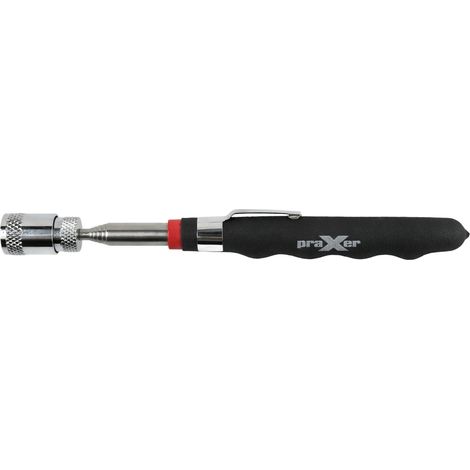 PRAXER Teleskop-Magnetgreifer mit LED, 810 mm, Tragfähigkeit 350 g