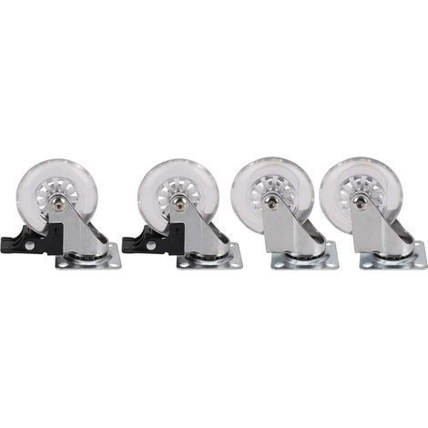 hochbelastbare 75-mm-Lenkrollen mit Bremsen, Tragfähigkeit 100 kg/Rad (2 Lenkrollen + 2 Bremsrollen) (1/5)