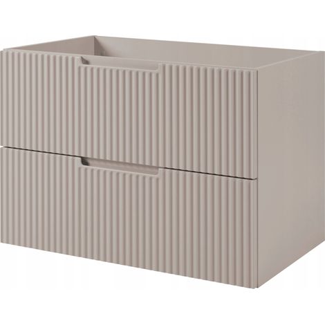 Meuble de salle de bain suspendu sous vasque VENA cachemire 80 cm