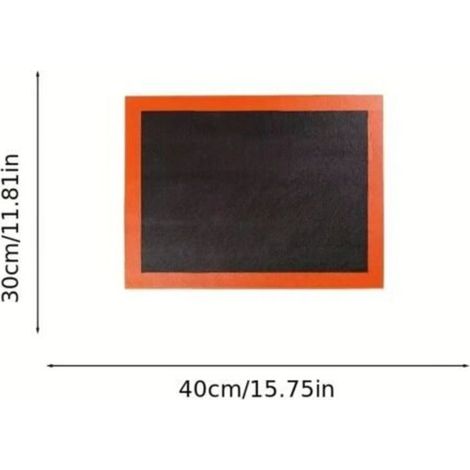 1 tapis de four en silicone microporeux, 40 x 30 cm, tapis de cuisson réutilisable en silicone microporeux pour pâte à pain, pizza, macaron (1/5)