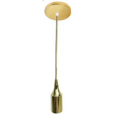 PORTALAMPADA LAMPADARIO SOSPENSIONE SOFFITTO PENDENTE VINTAGE 2MT JD02 ORO