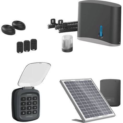 Motorización solar Avidsen Zenia SE con código digital para puerta corredera (1/5)
