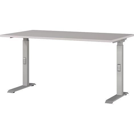Schreibtisch 140cm, kaschmir/silber, DUBA-01 (1/4)