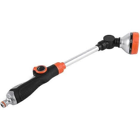Adjustable Handle Garden Hose Water Spray Gun 8 Spray Nozzle Long Rod Garden Sprinkler Garden Tools compatible with High Plants Car Washing (1/5)