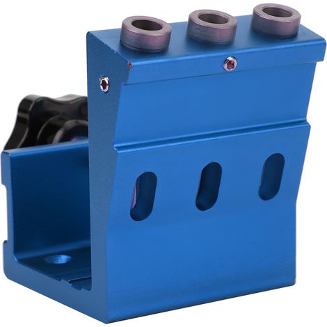 Guide de perçage de poche en alliage d'aluminium, poinçon de menuiserie, rouge/bleu (1/5)