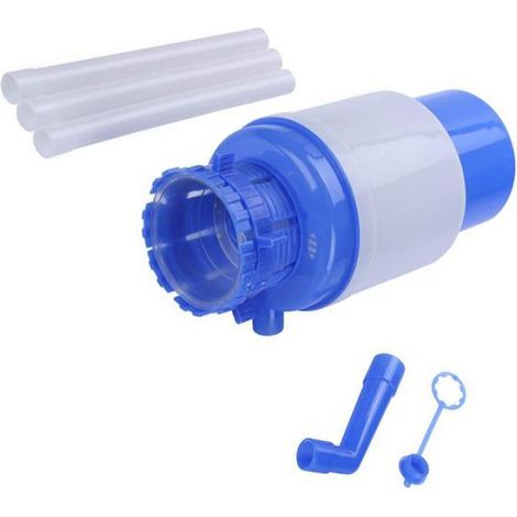 1 Distributeur d'eau manuel, Sans BPA, Robinet anti-goutte, Pour bidons 5-6 gallons, Bleu et blanc (1/3)