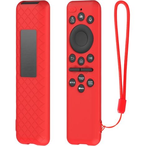 Compatible avec les télécommandes Samsung BN59 01432A / BN59 01480L. Étui de protection en silicone anti-poussière et antichoc avec protection intégrale, rouge, lot de 2. (1/4)