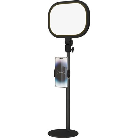 Accessories for outdoor lighting: Dimmable LED desk lamp with 5 color modes, 10 brightness levels, USB port, timer, and phone holder (black) (1/5)