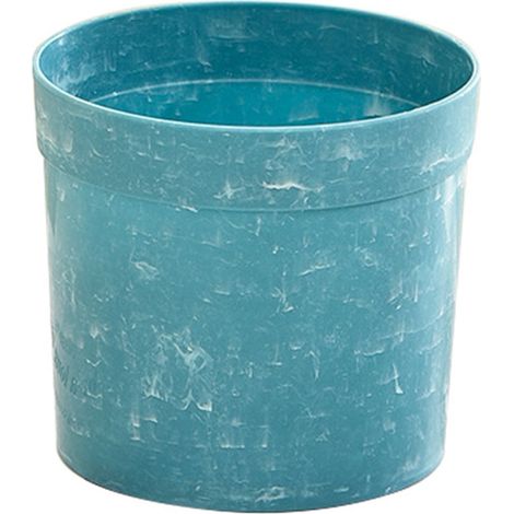 Juego de 10 macetas de plástico para suculentas, aloe y otras plantas suculentas, de color azul, ideales para balcón u oficina. (1/5)