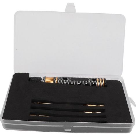 Kit de tournevis de réparation 4 en 1 pour modèles réduits télécommandés, avec embouts hexagonaux, compatible avec les voitures, bateaux et avions télécommandés (Or) (1/5)