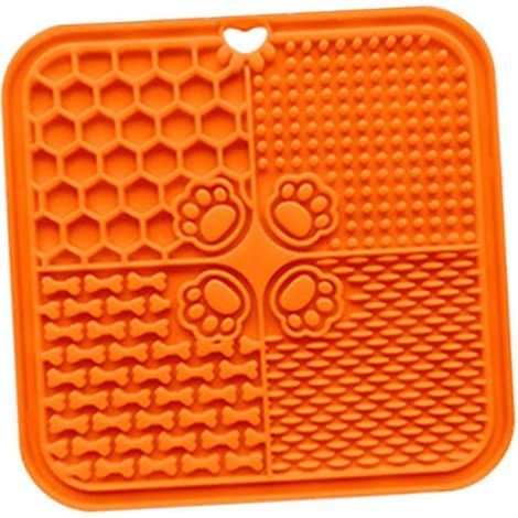 Tapis à lécher pour chien, jouet interactif anti-étouffement pour nourrir les chats, jeux de réflexion pour chiens, distributeur de friandises, jouet d'entraînement pour chiens avec mangeoire lente-or