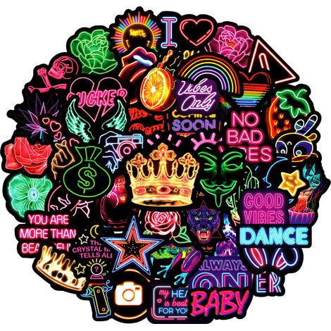 Stickers Autocollants, Lot Autocollant Graffiti Vinyle Stickers Déco pour Ordinateur Portable, Valises, Moto, Skateboard, Voiture, Snowboard, Bagages Autocollants Bomb…Fonepro 100Pcs (1/5)