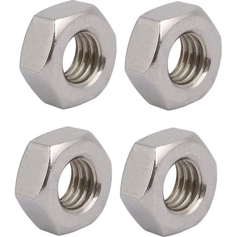 4pcs Écrou Pas à Gauche Hexagonal M10x1,5mm filetage Métrique en Acier Inox 201 (1/3)