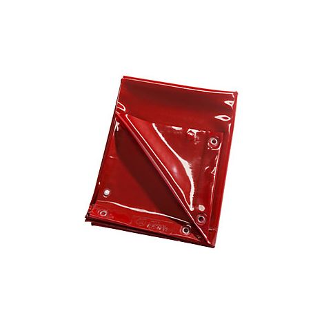 Lona protectora  con norma DIN  L x A 1800 x 1400 mm  rojo