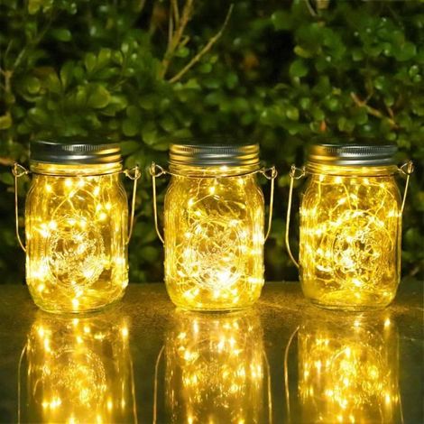 Lanterne Solaire Étanche IP65 - Lot de 3 - 30 LED - Décoration Jardin (1/4)