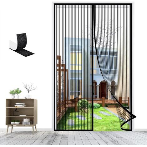 Tenda antimosche - Zanzariera magnetica 100x220cm – Rete molto fitta, chiusura automatica, anti-insetti (1/5)