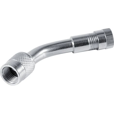 Jeffergarden Adaptateur d'expansion de tube de valve de pneu plié de moto de voiture de nickelage de 135 degrés (1/5)