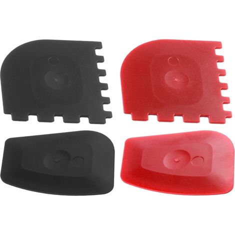 Juego de 4 raspadores de silicona, antideslizantes y resistentes al calor, para sartenes de parrilla. (1/5)