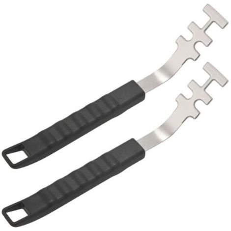 3 Pièces Grille de Cuisson Résistante à la Chaleur, Élévateur Anti-Brûlure pour Barbecue, Accessoires de Levage (1/4)