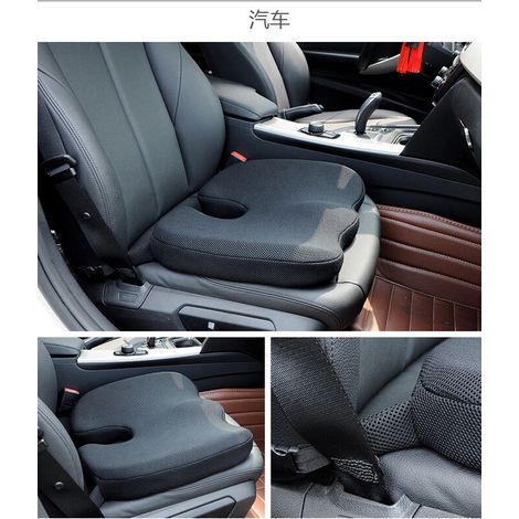 Coussin Coccyx Coussin de Siège en Mousse à Mémoire Coussin Ergonomique pour Bureau Voiture Fauteuil Roulant (1/5)