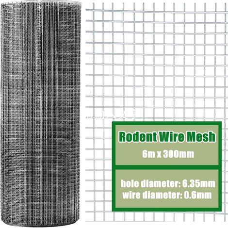 30cm x 6m Grillage Anti-Rongeurs, Acier Inoxydable 304 Grillage Métallique Anti-Rats pour Bloquer L'Accès Aux Souris Écureuil Oiseau - pour Combler Lacunes Autour Maison et Jardin (1/5)