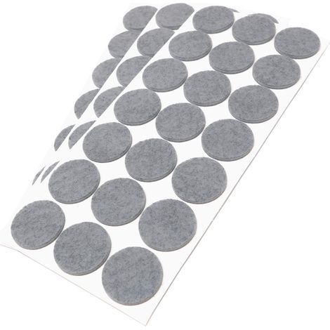 Adsamm® / 63 x feltrini autoadesivi/Grigio/ø 30 mm/Rotondo/piedini per mobili in feltro da 3.5 mm di spessore/pad protettivi per arredi (1/4)