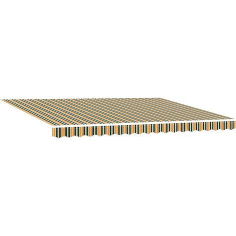 Maison Exclusive - Tenda Retrattile Verde e giallo 450 × 350 cm