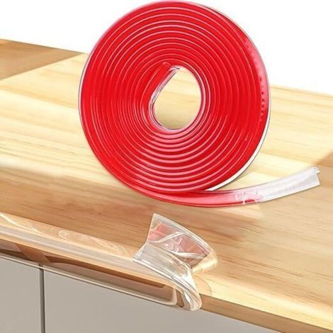 Protege Coin de Table Bebe Transparent, 5m Pré-adhésif Protection Bebe de Table et Meuble, Protecteur des Bords et Angles de Placard pour la Sécurité de Bébé et de Famille (1/4)