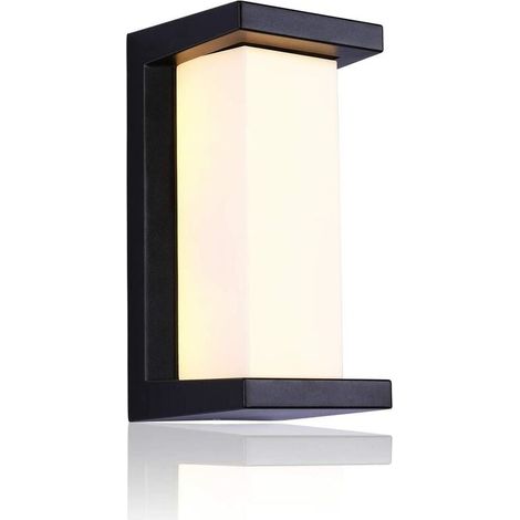 Applique murale LED lampe montante applique étanche IP65 porche terrasse jardin passage escalier 12W, blanc chaud (1/5)