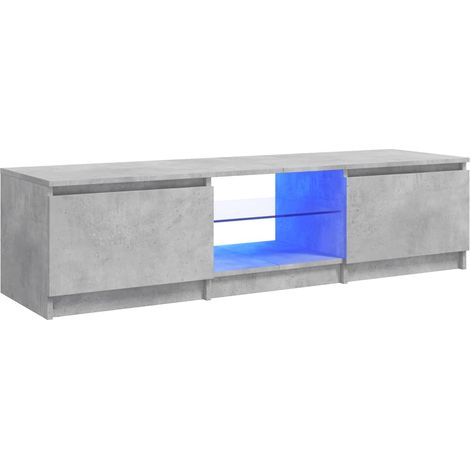 Mobile TV multimediale scaffale per televisione televisione buffet sala da pranzo soggiorno camera da letto con luci a LED 140 x 40 x 35,5 cm grigio 020026534