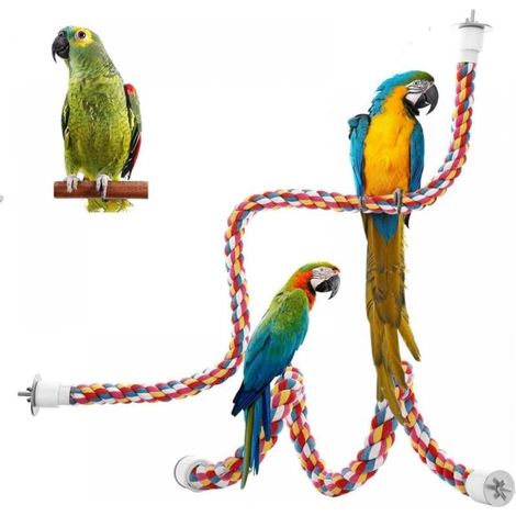 Jouet en corde à grimper pour perroquet, perchoir et activité pour oiseaux, 1 set (1/5)
