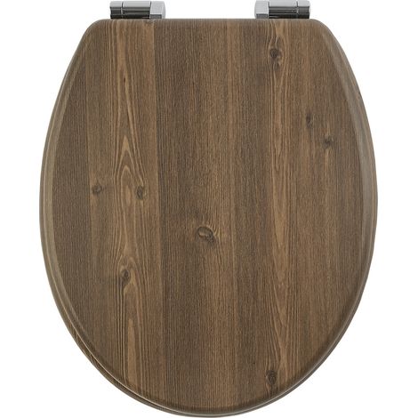 siège de toilette en MDF noyer (1/5)