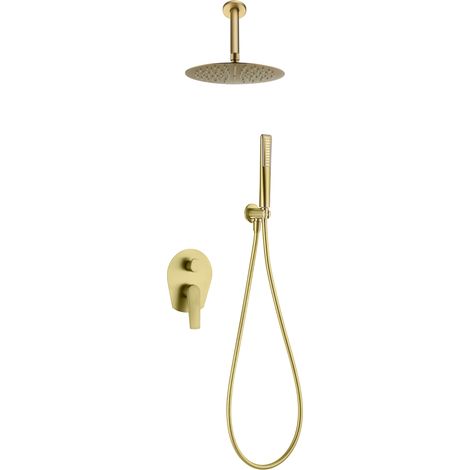 IMEX - columna ducha empotrada con grifo oro