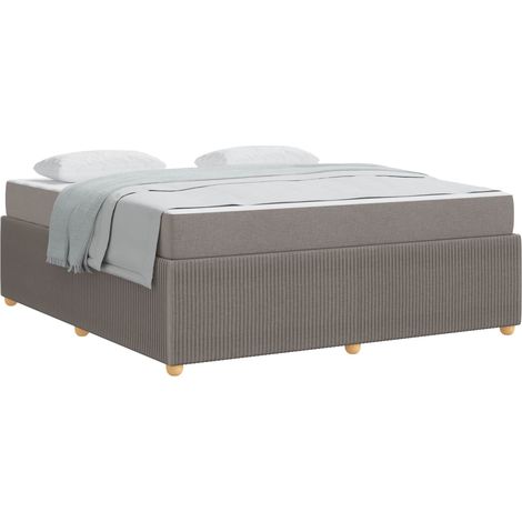 Maison Exclusive - Bettrahmen mit Matratze Taupe 180 x 200 cm Sto
