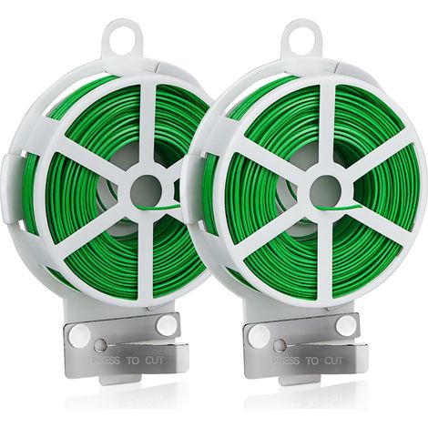 Fil de Attache Plante Jardin, 100m Fil Jardinage Vert, Fil de Serrage pour Jardin, Attache Plante Ajustable Fil D'attache Avec Cutter pour Plantes pour Jardinage, Maison, Projets de Bricolage (1/5)