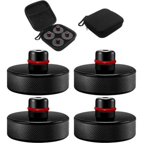 4 Pièces Jack Pad Bloc Compatible with Tesla Model 3/Y/S/X, Coussinet de Levage en Caoutchouc avec Mallette de Rangement, Tampon Cric, Patins de Levage pour Cric (1/4)