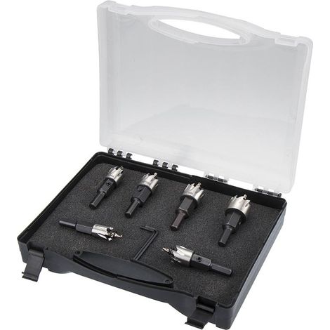 Set mit 6 HSS-Lochschneidern 16 - 30 mm fur Metall Fervi f015/006s