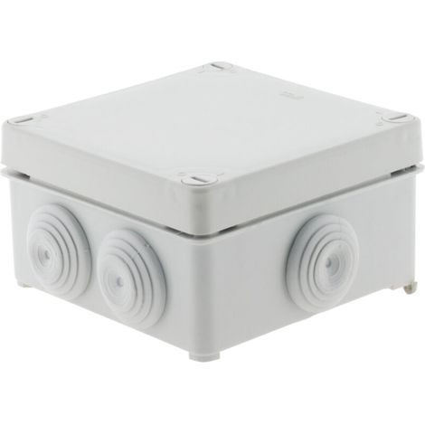 – Boîte de dérivation étanche carrée 100x100x50mm – Indice de protection IP55 – Fermeture à visser – Pour environnements humides