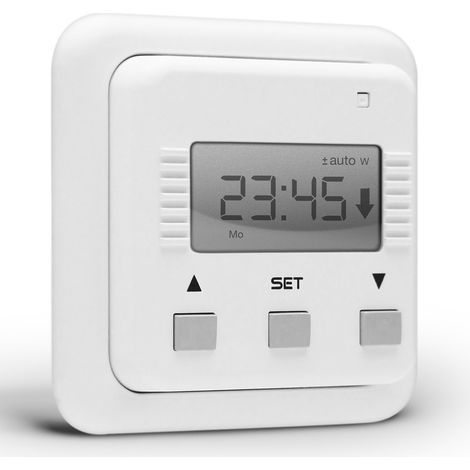 SIMU, interruttore per le persiane Relax, con timer, per tapparelle avvolgibili a motore. di colore bianco