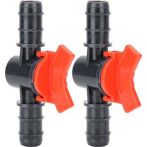 Lot de 2 vannes de régulation de débit d'eau pour aquarium, raccord de tuyau de 14 mm (1/5)
