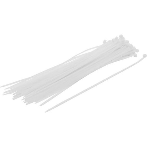 Assortiment de Colliers Blanc 4,8 x 300 mm - 50 pcs - Fixation Pratique et Résistante - D-Work (1/5)