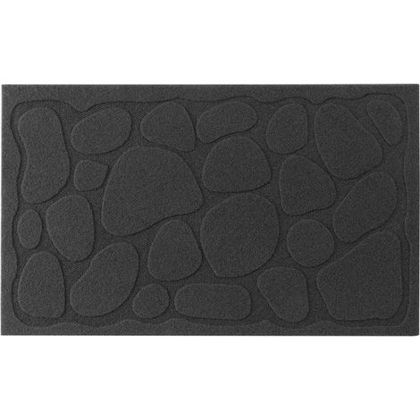 Tapis d'Entrée à Motifs "Graphite" 45x75cm Noir (1/3)