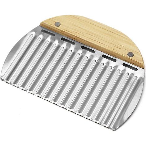 1 Couteau Lame Ondule, Couteau De Tranches De Pomme De Terre, Coupe-frites Onduls Multifonction En Acier Inoxydable, Pour Coupe Pommes Deterre, Lg (1/5)