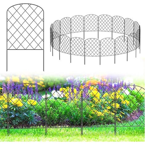 Decorative Outdoor Metal Garden Fence 61H x 32cm L 19 Panels (1/5)